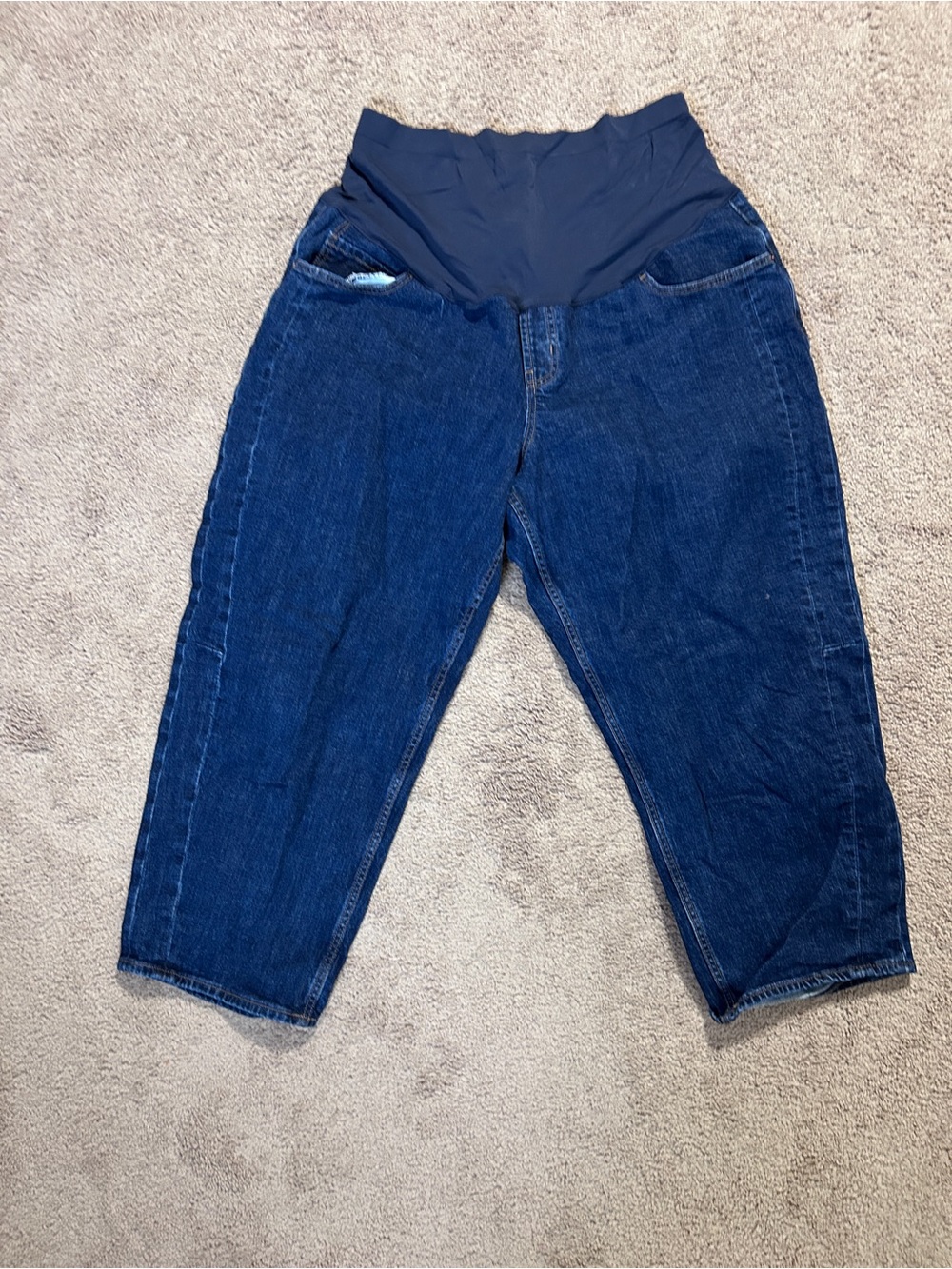 Old Navy Full Panel Barrel Ankle Jeans- Dark Wash
